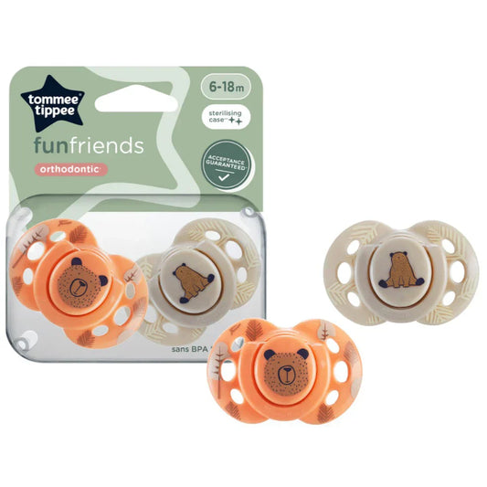 (TOMMEE TIPPEE)2 FUN STYLE SOOTHERS 6-18M