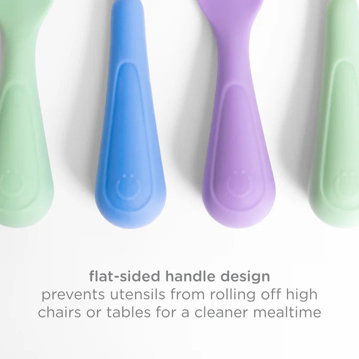 Ubbi - Silicone Cutlery 3Spoons - Polaris , Smoothie , Sugar Snap