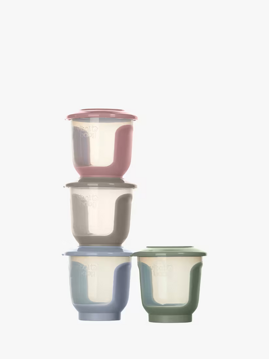 Vital Baby Nourish store & wean' pots 120ml 4pk - natural