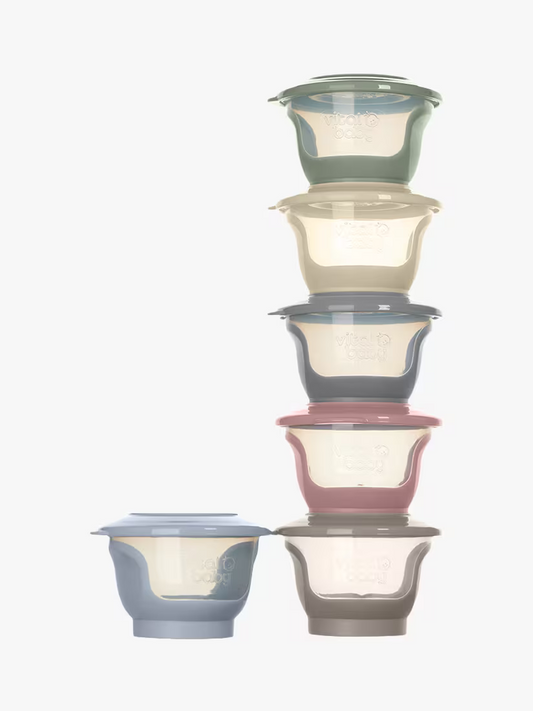 Vital Baby Nourish store & wean' pots 60ml 6pk - natural