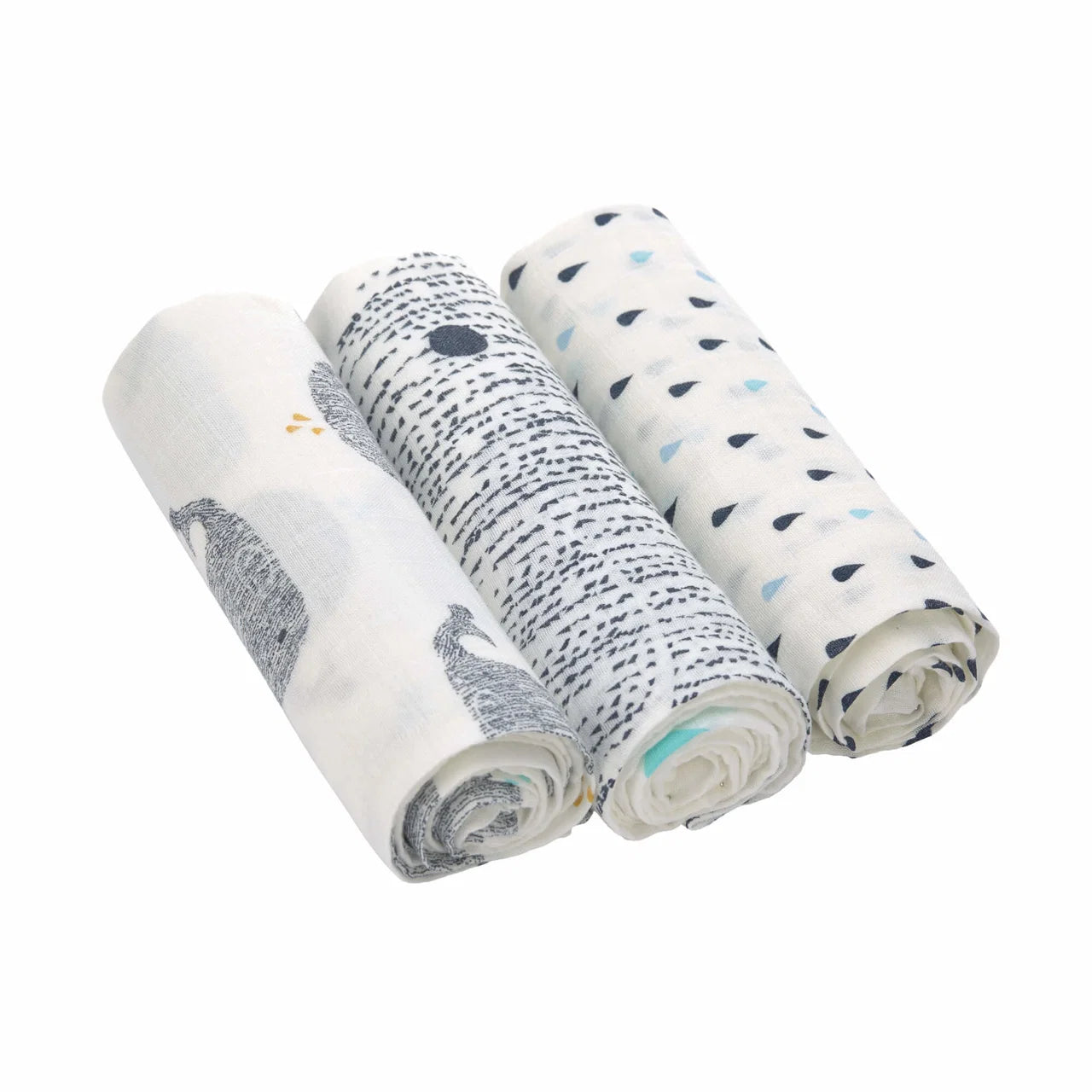 Lassig - Soft Swaddle - Little Whale Water - 3pcs
