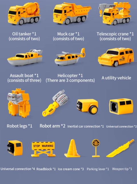 Tumama Kids - Magnetic Transform Engineering - Car Converting Robot Set