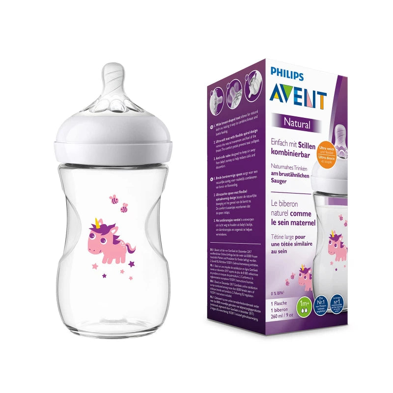 Avent - Natural Feedin Bottle 260ml - Single Pack - Tiger