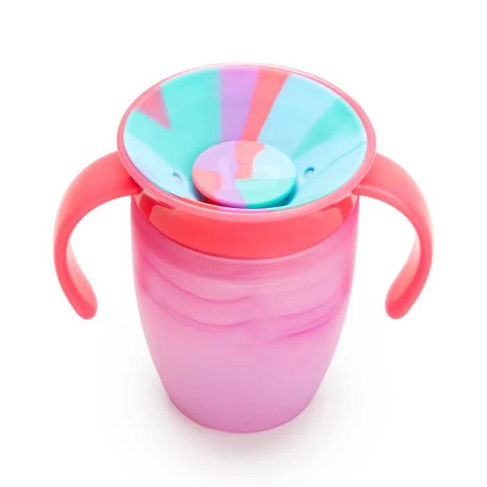 Munchkin - Miracle 360 Trainer Sippy Cup - with Handles Spill Proof - Ounce Tropical Swirl