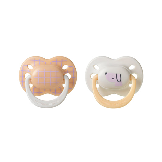 Tommee Tippee - Ultra Fit Silicone Soother - (0-6m) - 2pack - Girl Deco - NEW!!