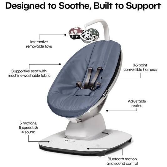 4 Moms - Mamaroo 5 Baby Swing - Slate