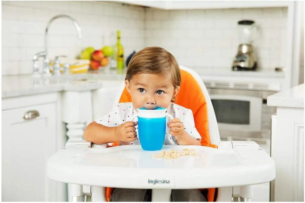 Munchkin - 7oz Miracle 360 Trainer Plastic Cup With Lid - Blue