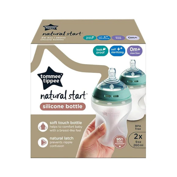 Tommee Tippee - Silicone Bottle Nature Start - 2x 150ML