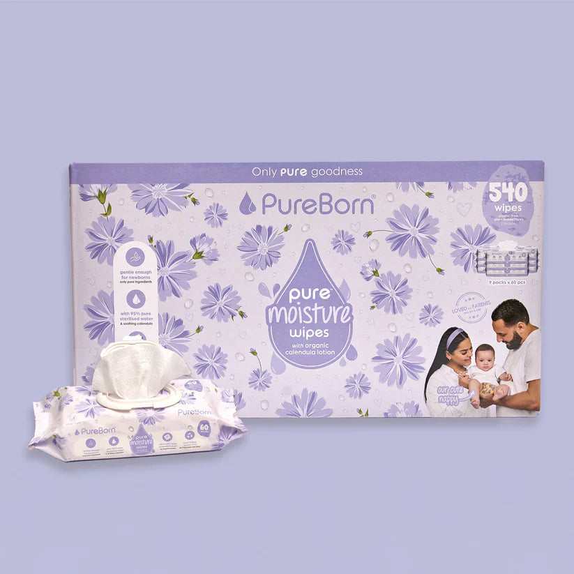 Pureborn - Pure Moisture Wipes - Organic Calendula Lotion