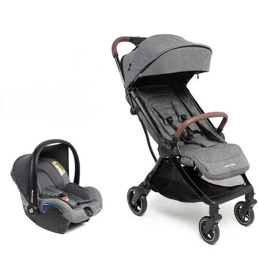 Maxi-Cosi - Eva 3 Bundle - Travel System Stroller - Cabriofix i-size Car Seat - Cabriofix i-size Base - Select Grey