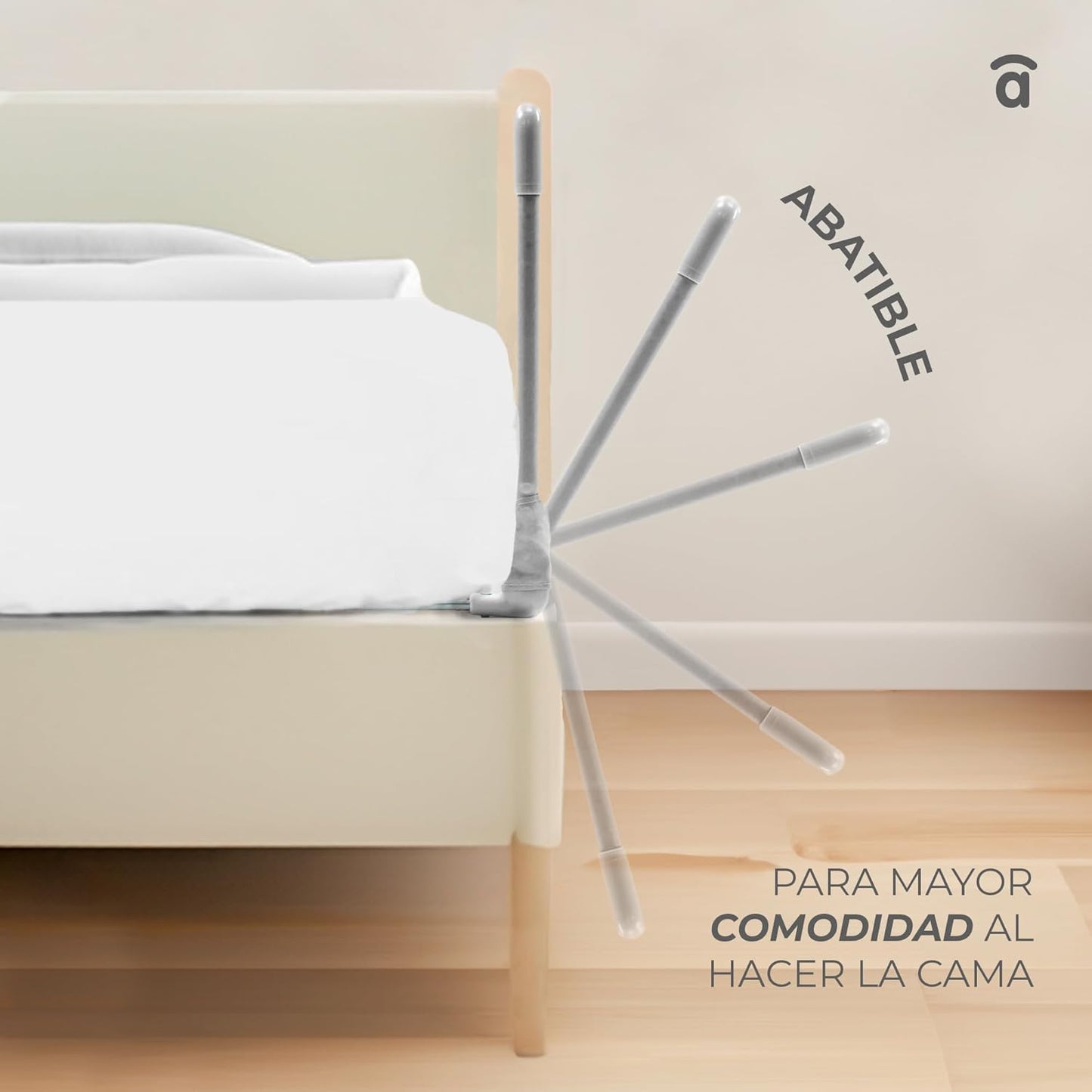 Asalvo - Bed Rail 150cm - Stars Beige