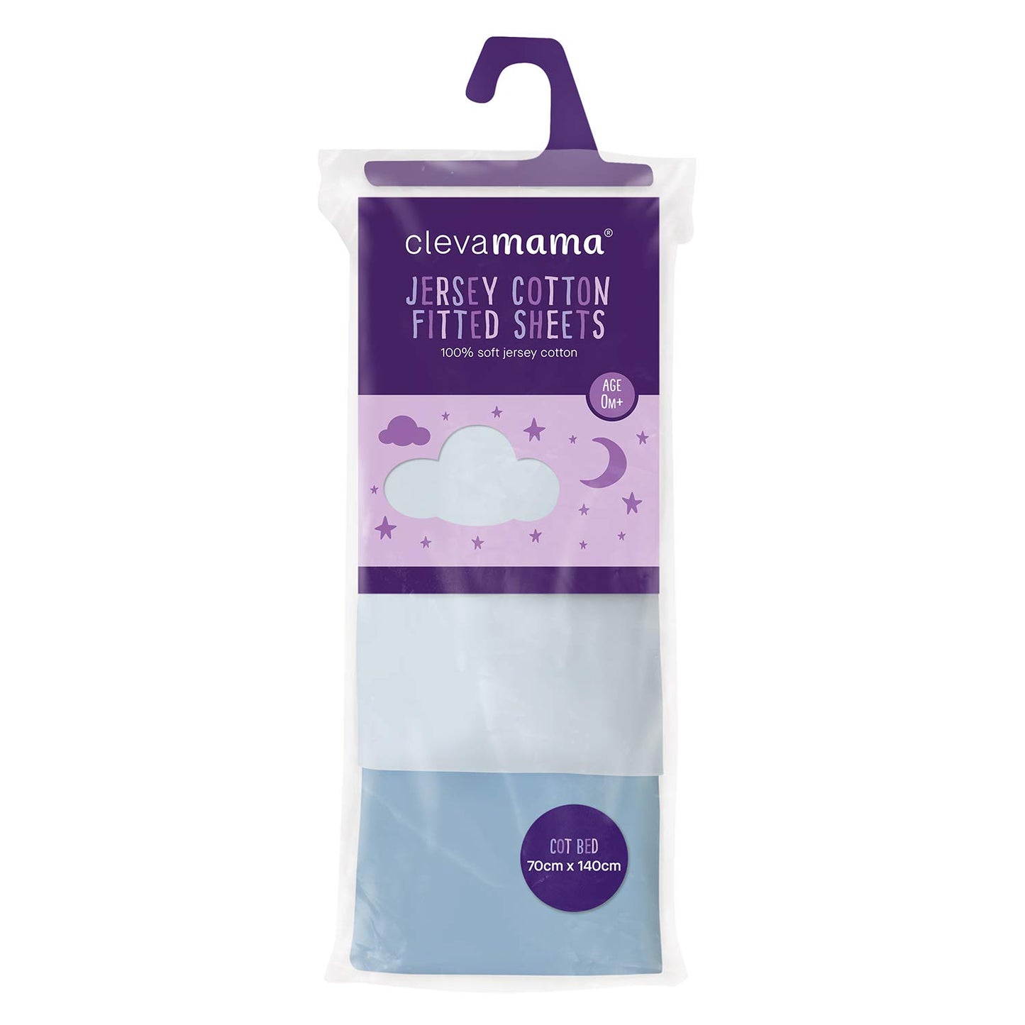 Clevamama - Fitted Sheets 2 pcs 70*140cm - Blue