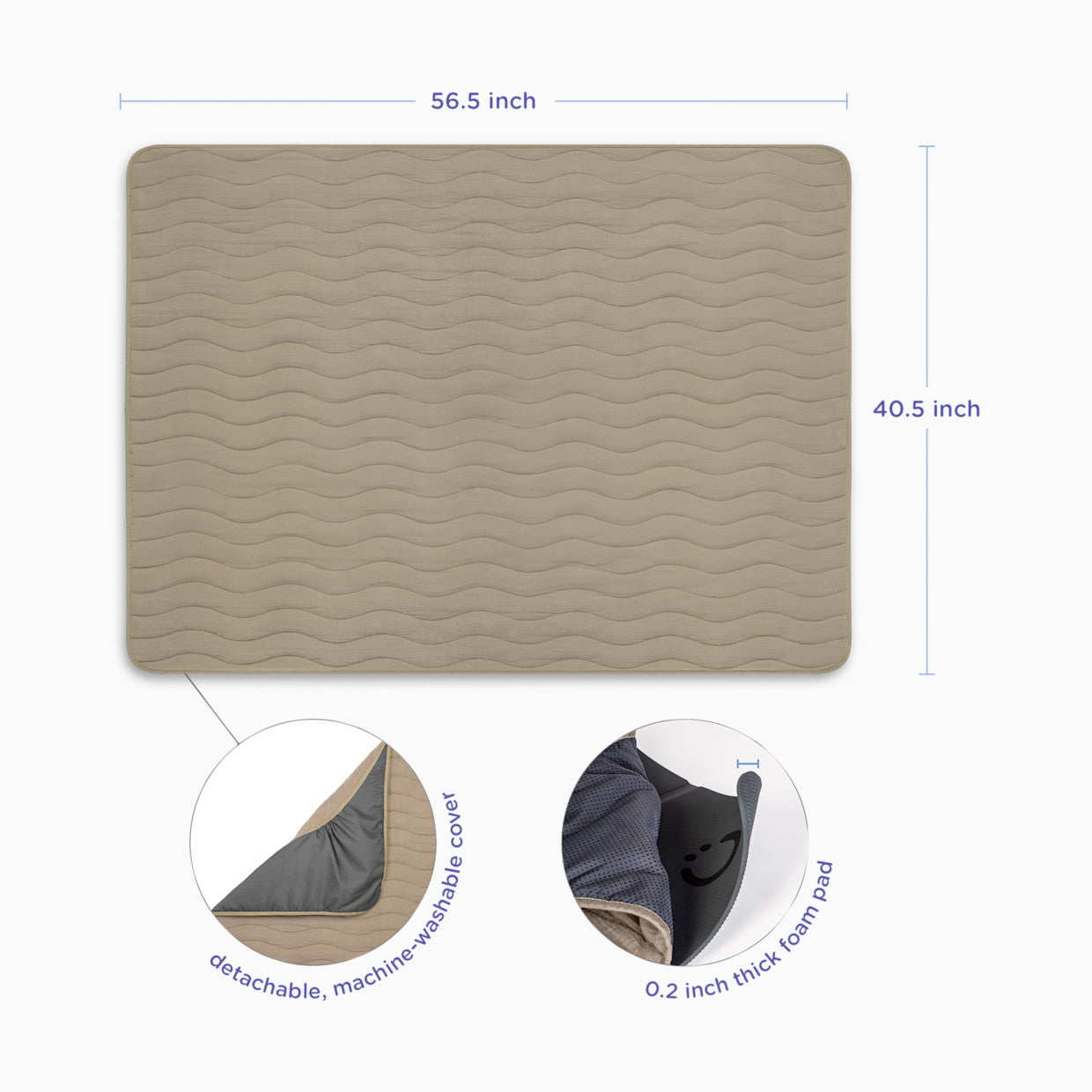 Ubbi - Floor Mat & Cover - Taupe