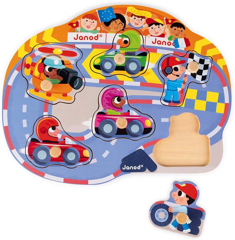 Janod - Happy Racing Puzzle - 6pcs