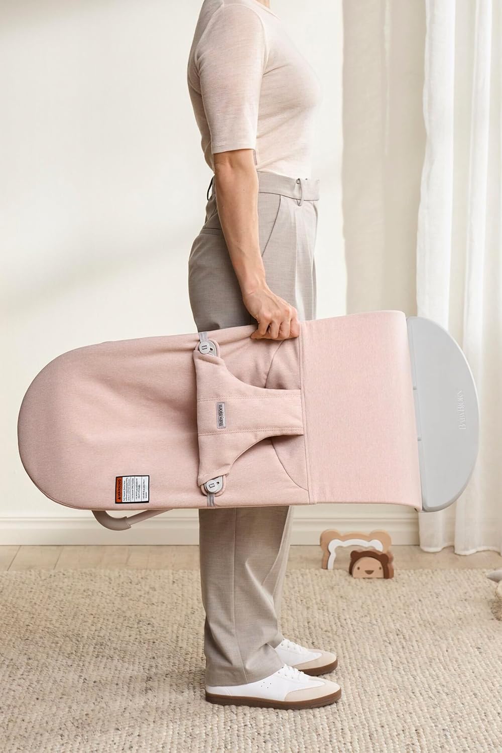 Babybjorn - Bouncer Bliss Woven - Light Pink Melange