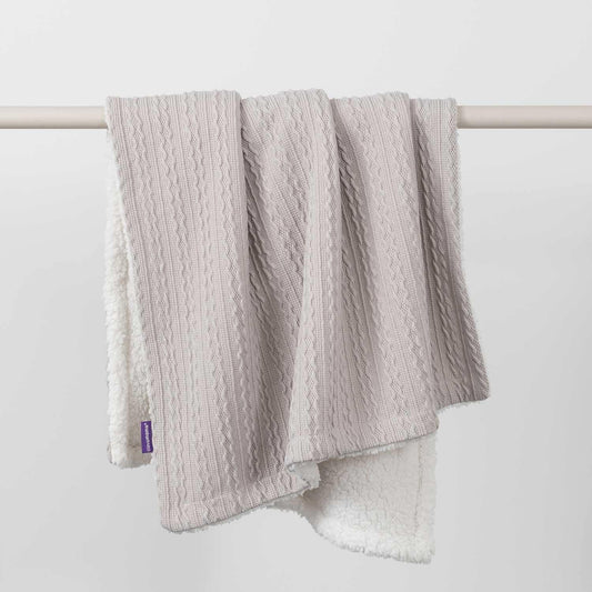 Clevamama - Luxe Sherpa Baby Blanket - 75*100cm Grey