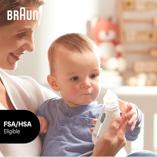 Braun - BNA 100 Electric Nasal Aspirator - 2 Tips - 2 Suction Levels