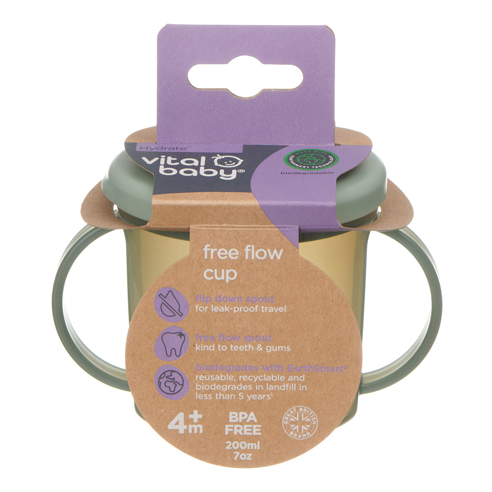 Vital Baby Hydrate free flow cup - natural moss