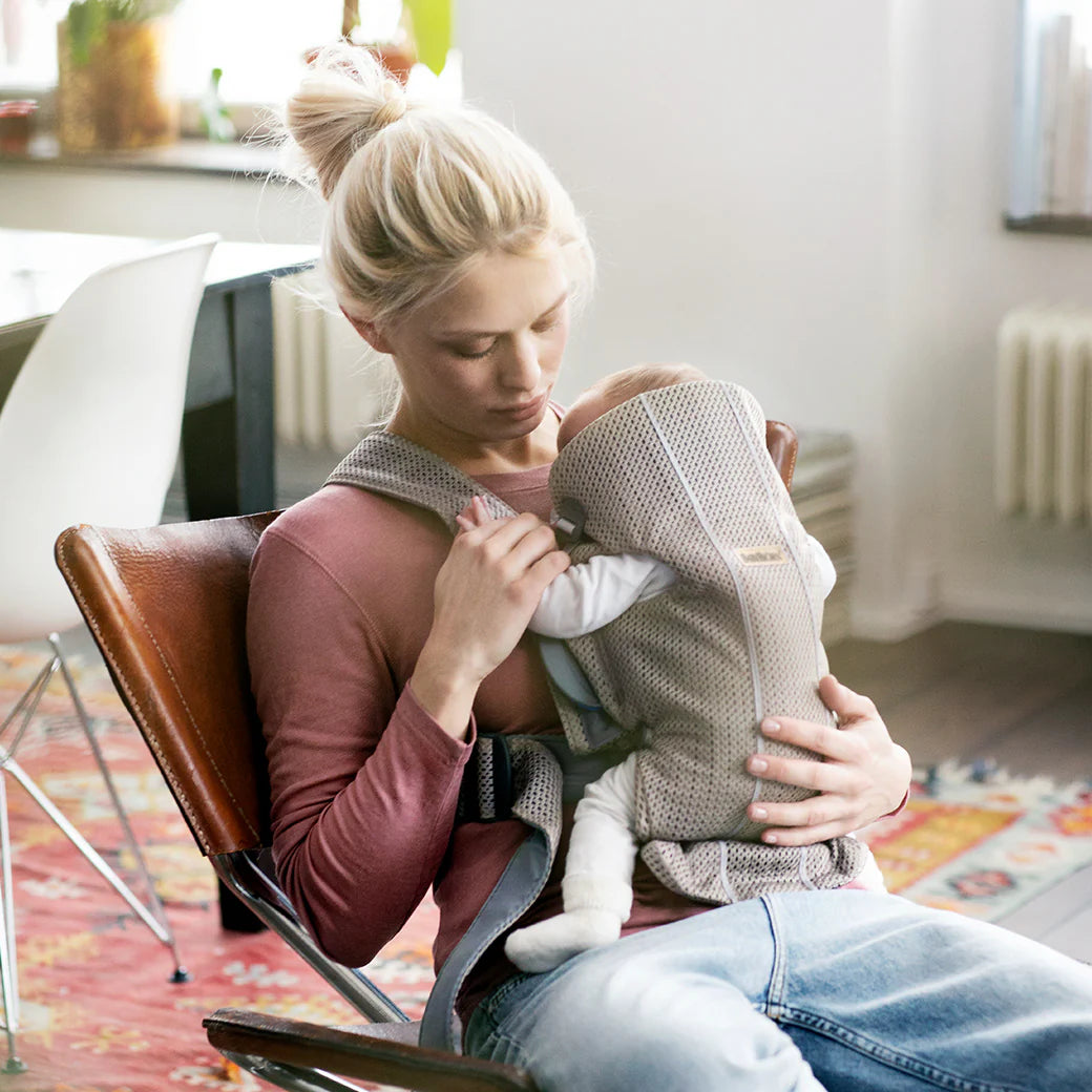 BabyBjorn - Baby Carrier Mini Jersey 3D - Gray Beige