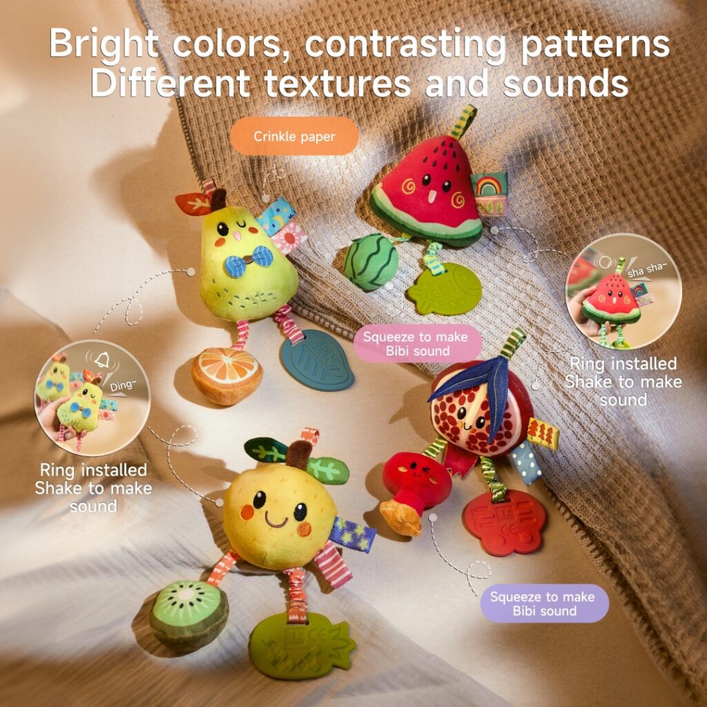 Tumama Kids - Fruit Hanging Rattle Set - With Clips