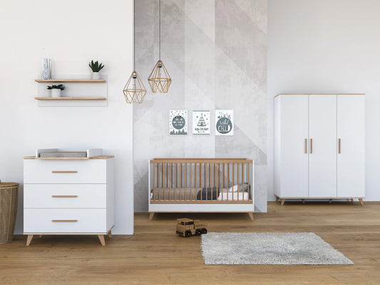 Faktum - Flip Full Nursery Bedroom - White-Oak