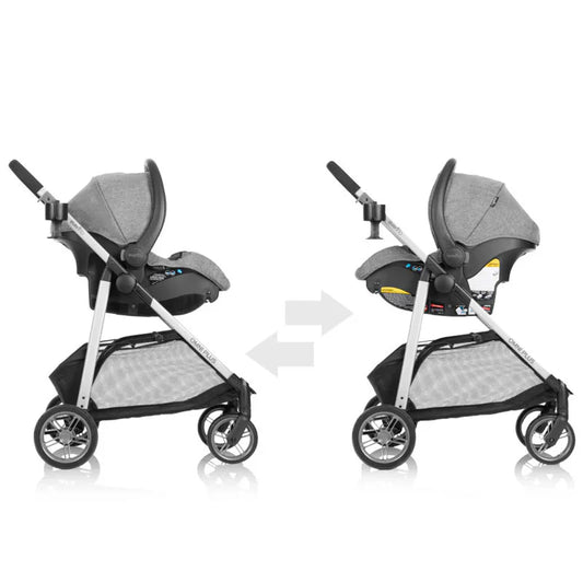 Evenflo - Omni Plus Modular - Travel System - Lightmax Sport Infant Car Seat - Light Gray