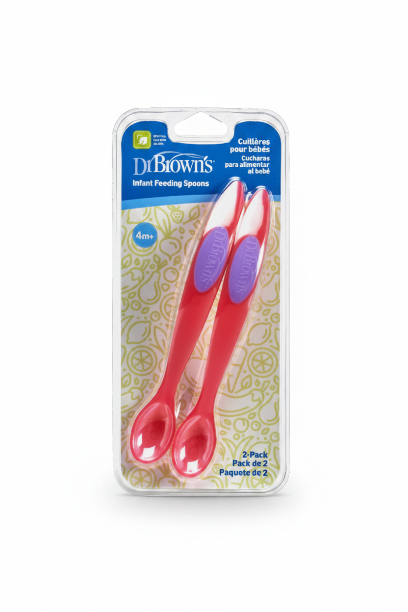 Infant Feeding Spoons 4m+ , 2 Pack , Pink