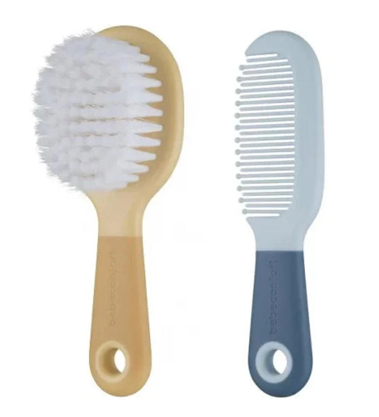 BBC BRUSH MIRROR & COMB - SWEET ARTIC BLUE
