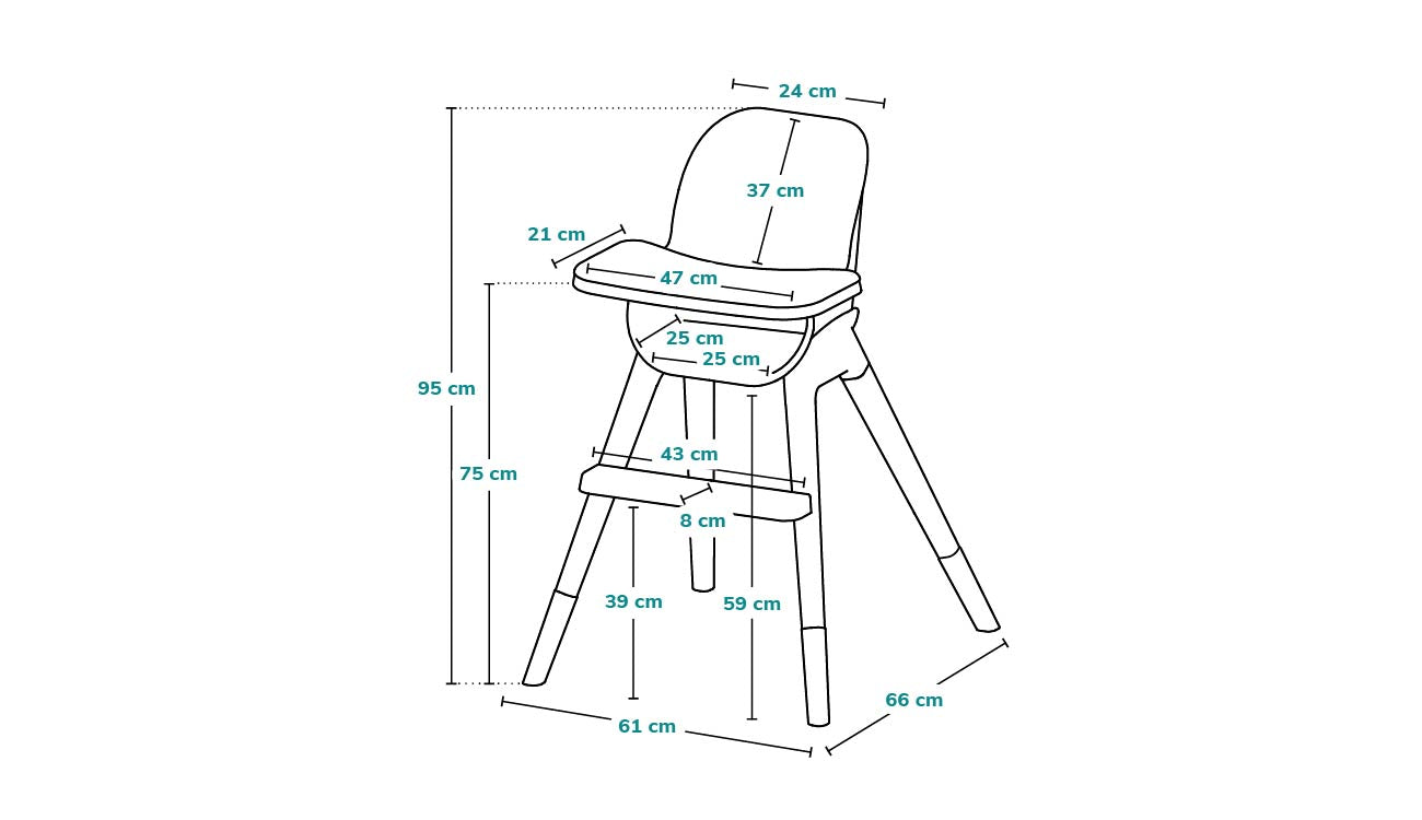 Lionelo - Highchair - Mona Black Onyx