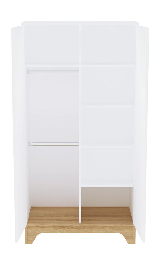 Faktum - Lumina Compartment Wardrobe - Modern Push - Open Doors - White