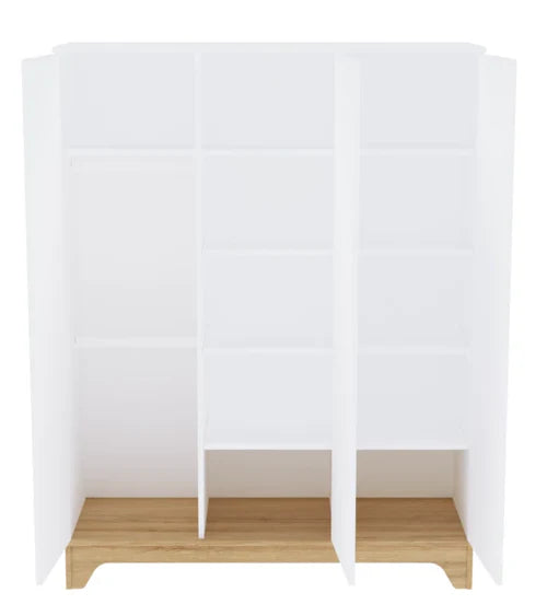 Faktum - Lumina Compartment Wardrobe - Modern Push - Open Doors - White