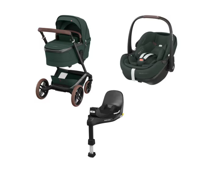 FAME - TWILLIC GREEN 4 Piece Bundle
Fame Stroller.
Carrycot.
Pebble 360 Pro Car Seat.
FamilyFix 360 Pro Base.