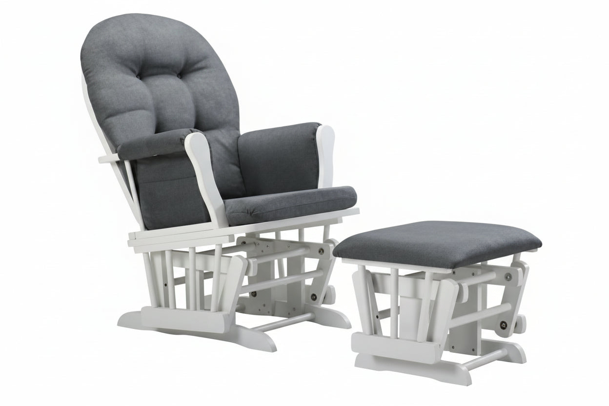 Miila Canvas Nursing Chair - Dark Grey Rocker