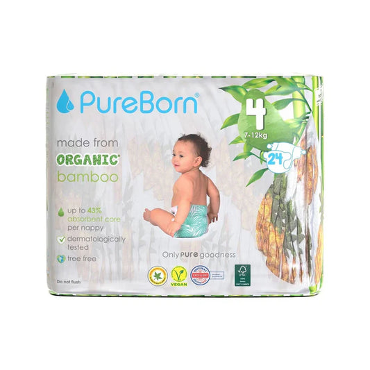 Pureborn - Organic Bamboo Diapers - Size 4