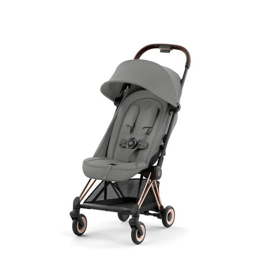 Cybex Coya Stroller Rosegold Mirage Grey + Cloud-T car seat (Base T, Adapters & bumper bar are optional)