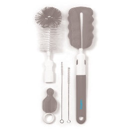 735/03 Set of brushes for bottles and teats with removable handle&mini sponge