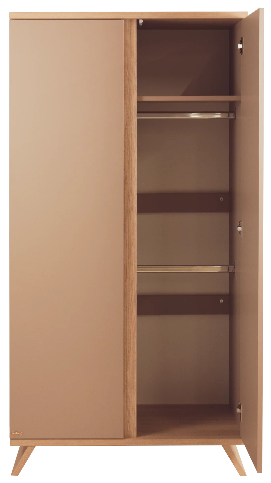 Faktum - Sienna - 2-Doors Baby Wardrobe Push-Open Nursery Storage Cabinet - Cappucino