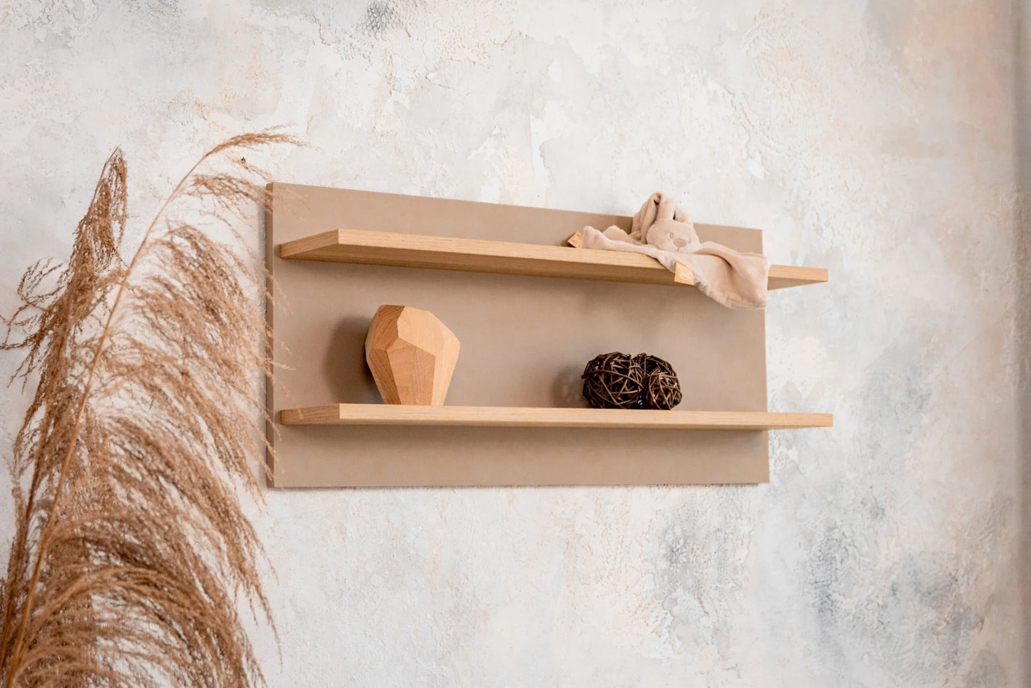 Faktum - Sienna Nursery Wall Shelf - Baby Room Storage & Decorative Shelf - Cappucino