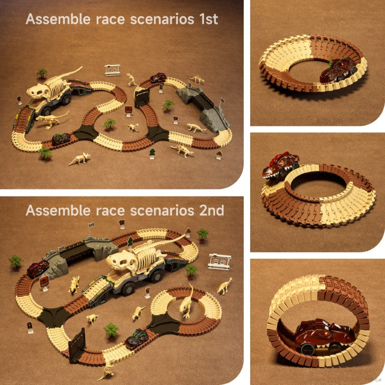 Tumama Kids - Dinosaur Fossil Flexible - Race Track Set