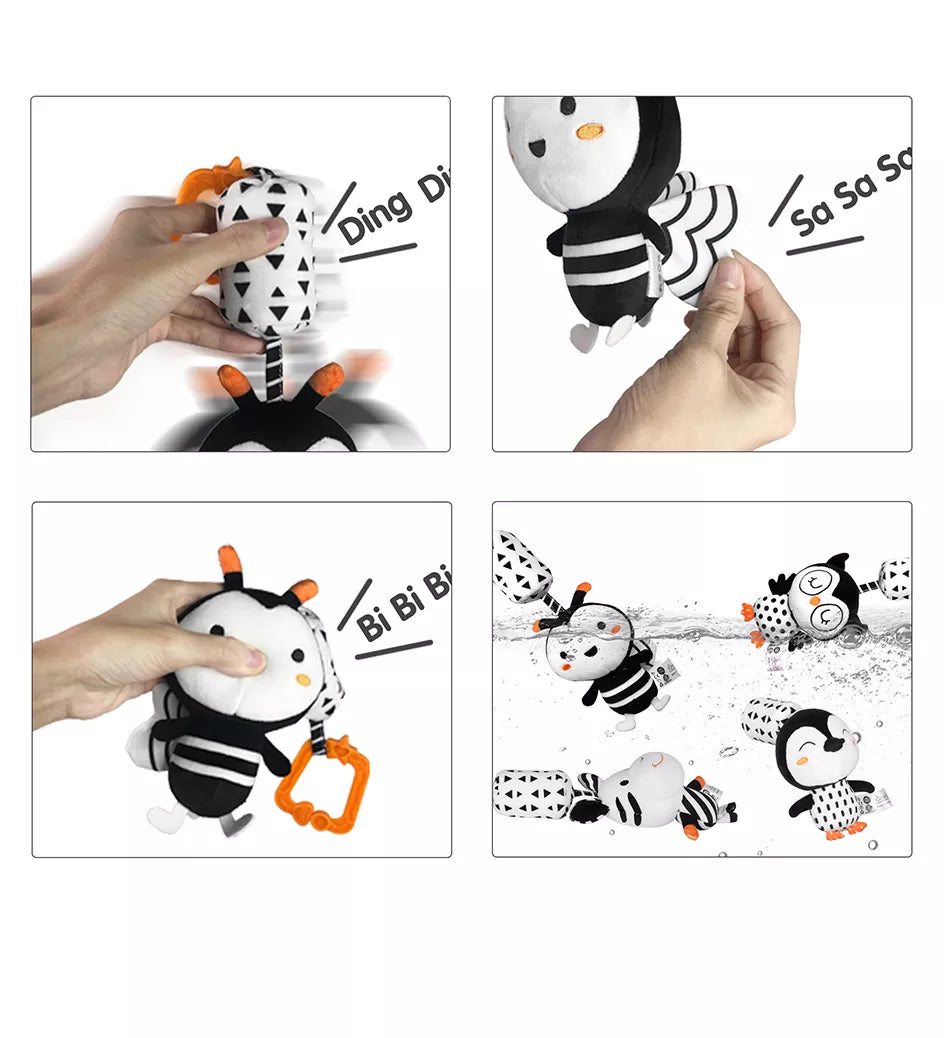 Tumama Kids - Animal Hanging Rattle Set - Black & White