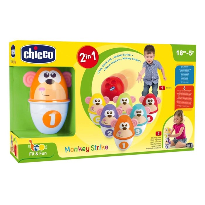Chicco T- MONKEY STRIKE, FIRST BOWLING SET