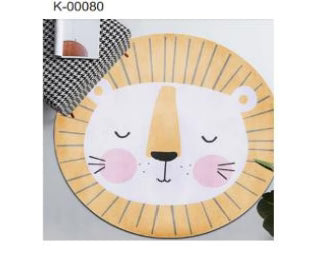 Baby Cashmere Rug 160cm Round Lion Beige Nursery Décor