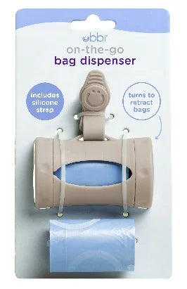 Ubbi On The Go Bag Dispenser Taupe