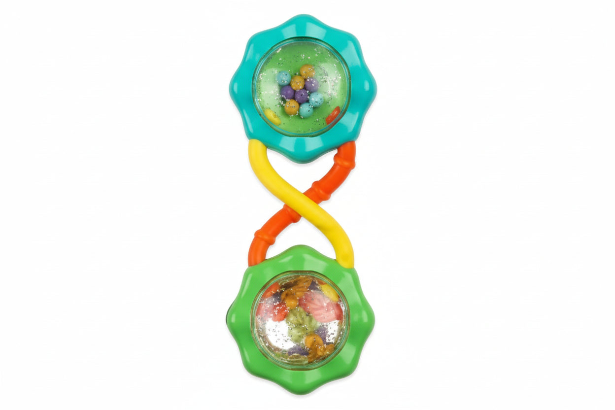BS RATTLE N SHAKE BARBELL PEG TOY_GREEN