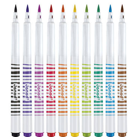 Janod - Felt Brushes Coloring - 10pcs