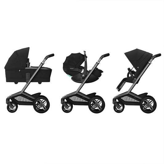 FAME - TWILLIC BLACK 4 Piece Bundle
Fame Stroller.
Carrycot.
Pebble 360 Pro Car Seat.
FamilyFix 360 Pro Base.
