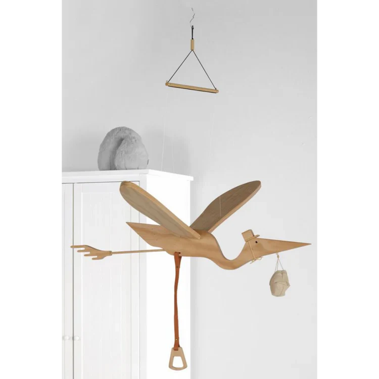 Quax Mobile Bird Pelican Wood Nursery Hanging