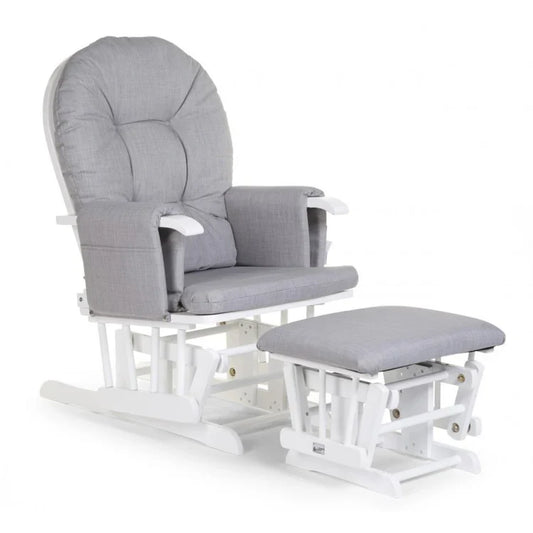 Miila Canvas Nursing Chair Light Grey Rocker