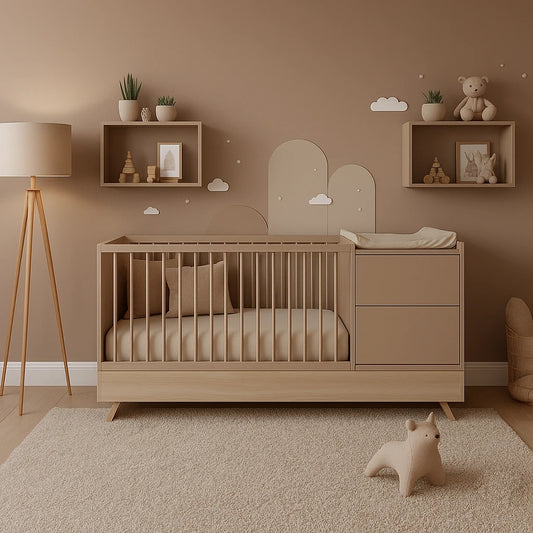 Faktum - Sienna 3in1 Multi Bed Baby Cot With Dresser & Junior Bed Conversion - Cappucino