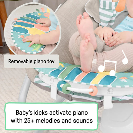 Kids2 - Ingenuity GWM Sc Piano Playtime Swing Rocker - Silver